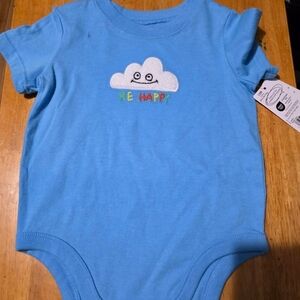Okie Dokie Blue 'Be Happy' Cloud Bodysuit